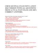 CHEM 103 FINAL EXAM NEW LATEST 2024 VERSION WITH ALL QUESTIONS