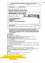 2025 Pearson Edexcel A Level Pure Mathematics - DocMerit