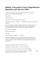 Holistic Assessment Exam Comprehensive Questions And Answers 2024 ...