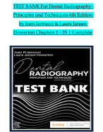 TEST BANK For Dental Radiography: Principles and Techniques 6th Edition by Joen Iannucci & Laura