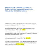BIOS-251 EXAM 2 REVIEW EXAM WITH  QUESTIONS AND ANSWERS [GRADED A+}  REAL EXAM 100% [NEW!!NEW!!]