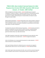 FEMA IS-200.c Basic Incident Command System for Initial Response Exam ...