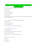 Accounting Multiple Choice questions And Answers