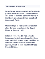 THE WANNSEE CONFERENCE & THE FINAL SOLUTION DocMerit