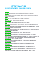 MPOETC ACT 120 CERTIFICATION EXAM REVIEW questions with verified answers 100% complete solution