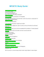 MPOETC Study Guide questions with correct answers 100% complete solution 2025/2026
