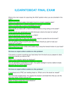 ILEARNTOBOAT FINAL EXAM questions with verified answers 100% complete solution 2025/2026