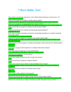 7 Brew Baller Test! questions with correct answers complete solution 2025/2026
