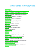 7 Brew Barista Test Study Guide 2025/2026 questions with correct answers complete solution 100%
