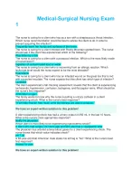 Medical-Surgical Nursing Exam 1 questions with correct answers complete ...