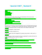 Spanish CSET _ Subtest II questions with correct answers 100% complete solution 2026/2027