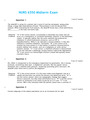 NURS 6550 Midterm Exam / NURS6550 Midterm Exam. Latest 2021