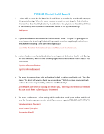 PRN 1562 / PRN1562 Exam 1: Principles of Mental Health Nursing Exam 1 Review (Latest 2024/2025) Rasmussen