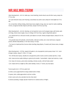 NR 602 Mid-term questions with Answers