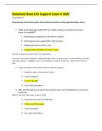(Solution) Basic Life Support Exam A 2022