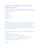 NCLEX EXAM (FUNDAMENTALS OF NURSING WITH RATIONALE) UPDATED