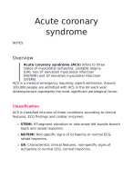 Acute coronary syndrome