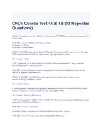 CPL-s Course Test 4A and 4B (13 Repeated Questions) with correct ...