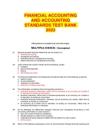 FINANCIAL ACCOUNTING AND ACCOUNTING STANDARDS TEST BANK 2023 IFRS questions are available at the en