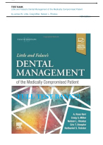 TEST BANK For Little and Falace's Dental Management of the Medically ...