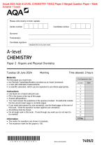 Actual 2024 AQA A-LEVEL CHEMISTRY 7405/2 Paper 2 Merged Question Paper ...