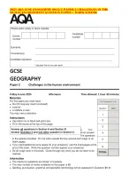 2025 AQA GCSE GEOGRAPHY 8035/2 PAPER 2 CHALLENGES IN THE HUMAN ENVIRONMENT QUESTION PAPER +MARK SCH