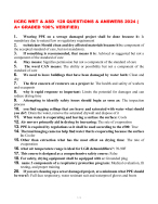 IICRC WRT & ASD  128 QUESTIONS & ANSWERS 2024 ( A+ GRADED 100% VERIFIED)