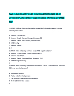 AWS CLOUD PRACTITIONER EXAM QUESTIONS (195 Q& A) WITH COMPLETE ANSWERS