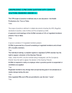 JURISPRUDENCE CLPNA EXAM QUESTIONS WITH COMPLETE SOLUTIONS ANSWERED GRADED A++