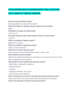 UTHSC SPRING  D3 JURISPRUDENCE FINAL QUESTIONS WITH COMPLETE VERIFIED ANSWERS