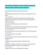 NAVY HOSPITAL CORPSMAN, HCB TEST 2 EXAM QUESTIONS AND VERIFIED CORRECT ANSWERS UPDATED GRADED A+