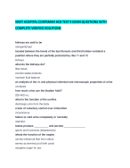 NAVY HOSPITAL CORPSMAN HCB TEST 9 EXAM QUESTIONS WITH COMPLETE VERIFIED SOLUTIONS