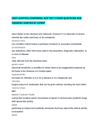 NAVY HOSPITAL CORPSMAN, HCB TEST 3 EXAM QUESTIONS AND ANSWERS VERIFIED BY EXPERT