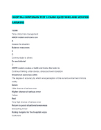 HOSPITAL CORPSMAN TEST 1 EXAM QUESTIONS AND VERIFIED ANSWERS