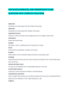 HCB MUSCULOSKELETAL AND DERMATOLOGY EXAM QUESTIONS WITH COMPLETE SOLUTIONS