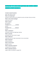RESPIRATORY TEST (HCB) EXAM QUESTIONS AND VERIFIED CORRECT ANSWERS UPDATED GRADED A+