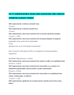 DC PT JURISPRUDENCE EXAM QUESTIONS AND VERIFIED ANSWERS