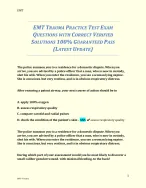 EMT TRAUMA PRACTICE TEST EXAM QUESTIONS WITH CORRECT PASS - DocMerit