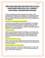 MED SURG HESI BSN 266 EXAM 2025 ACTUAL EXAM QUESTIONS WITH 100% CORRECT SOLUTIONS | GUARANTEED SUCC