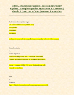 NBRC Exam Study guide | Latest 2026/ 2027 Update | Complete guide| Questions & Answers | Grade A |