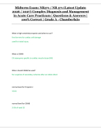 Midterm Exam: NR571 / NR 571 (Latest Update 2026 / 2027) Complex Diagnosis and Management in Acute