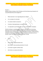 Leadership Roles and Management Functions in Nursing 10th Edition Marquis Huston Test Bank