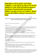CORRECT ANS MENTAL HEALTH TB BY  MORGAN AND TOWNSEND