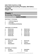 SOLUTION MANUAL FOR Fundamental Accounting Principles, 25th Edition,  John Wild