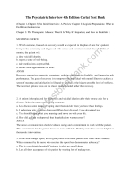 The Psychiatric Interview 4th Edition Carlat Test Bank