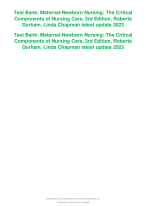 Test Bank: Maternal-Newborn Nursing: The Critical Components of Nursing Care, 3rd Edition