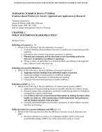 EVIDENCE BASED PRACTICE FOR NURSES 3RD EDITION SCHMIDT TEST BANK