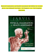 Test Bank for Physical Examination and Health Assessment, 9th Edition, Carolyn Jarvis
