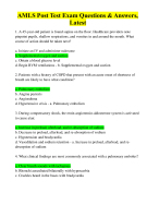 AMLS Post Test Exam Questions & Answers,  Latest