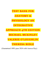 TEST BANK FOR ANATOMY & PHYSIOLOGY AN INTEGRATIVE APPROACH 4TH EDITION MICHAEL MCKINLEY VALERIE